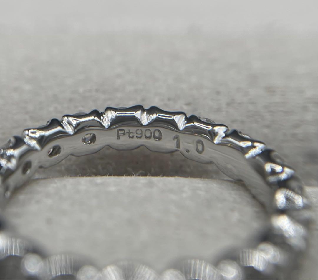 JL187★高級 ダイヤモンド1ct プラチナ フルエタニティ リング