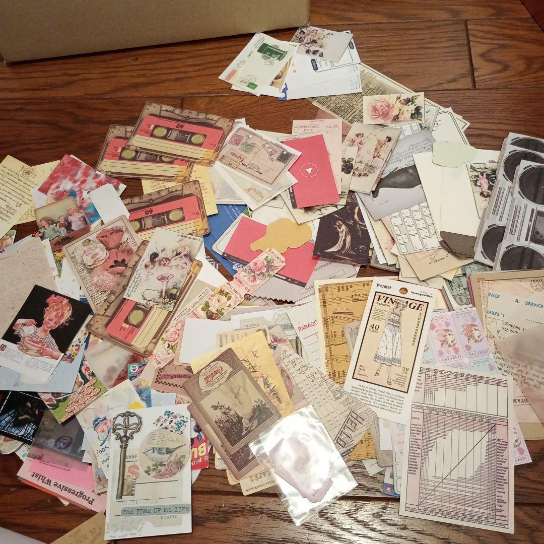 コラージュ材料・紙もの超大量セット（レトロ素材コレクション）