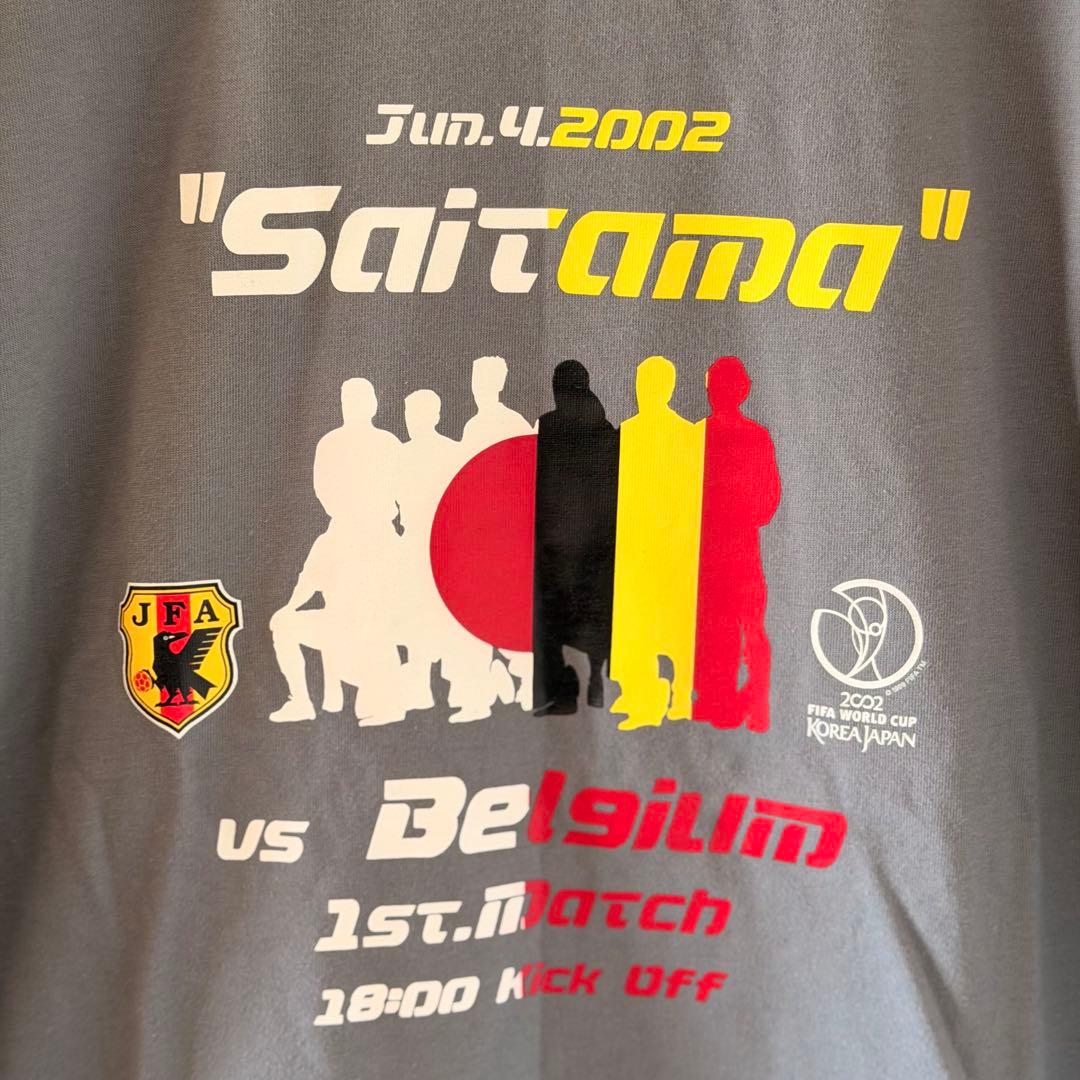 新品タグ付】2002日韓W杯 日本vsベルギー 記念Tシャツ アディダス M
