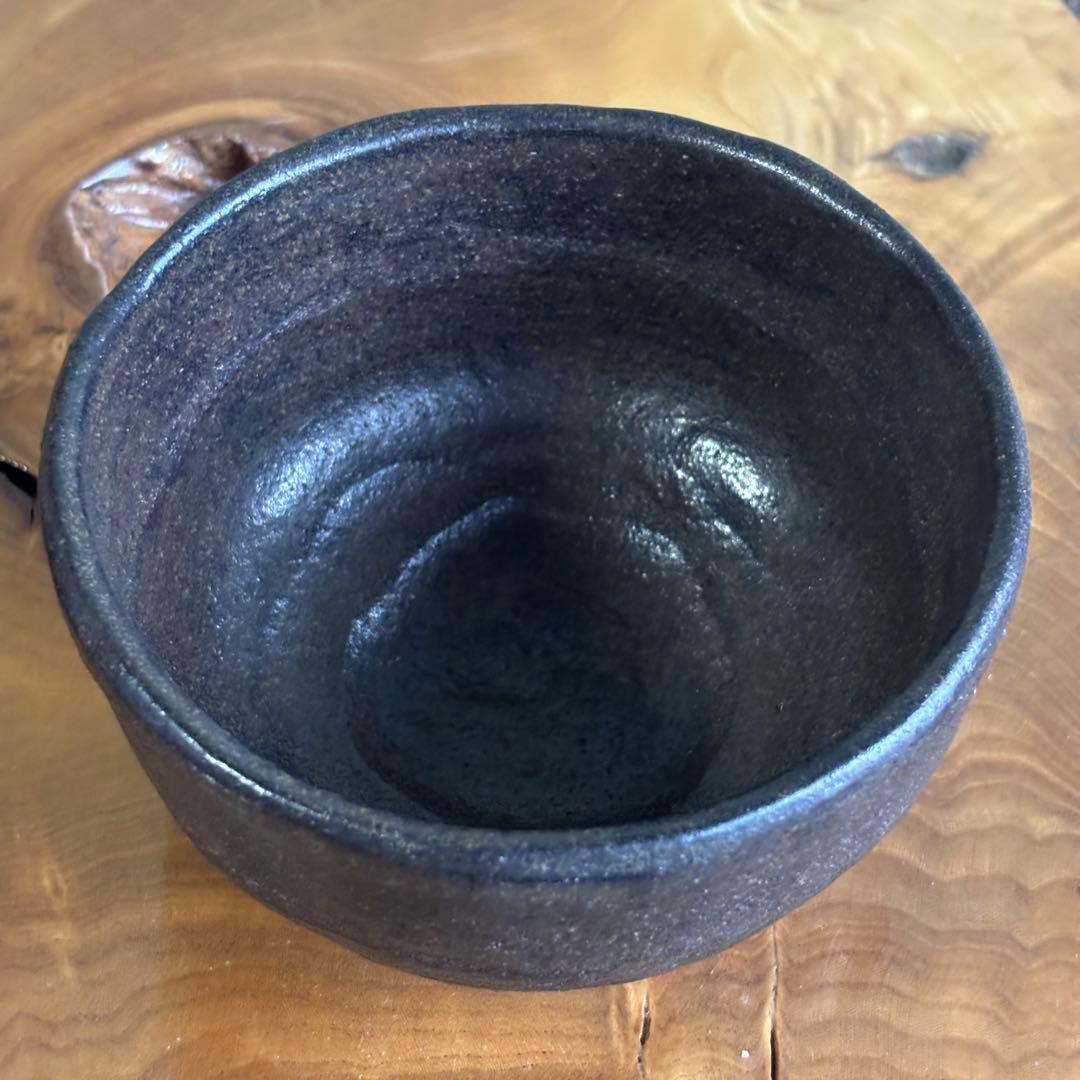 桂窯 伊藤桂楽 楽焼 常慶写 「ホトトギス」 抹茶碗 茶道具 共箱