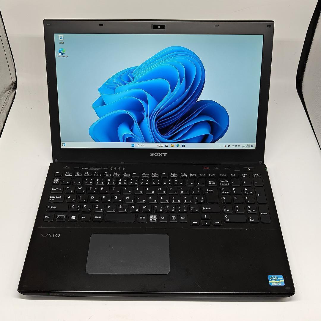 VAIO】SVS 高速i7 SSD256GB 12GB ブラック ノートPC