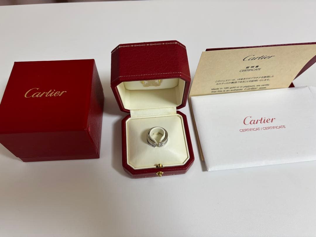 Cartier C2 リング　ダイヤ　51号　11号　箱　保証書　カルティエ