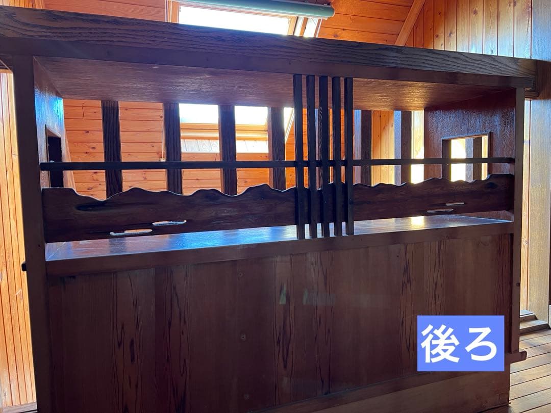 和家具】茶箪笥 飾り棚 水屋箪笥 民芸家具 幅120cm 梱包たのメル便