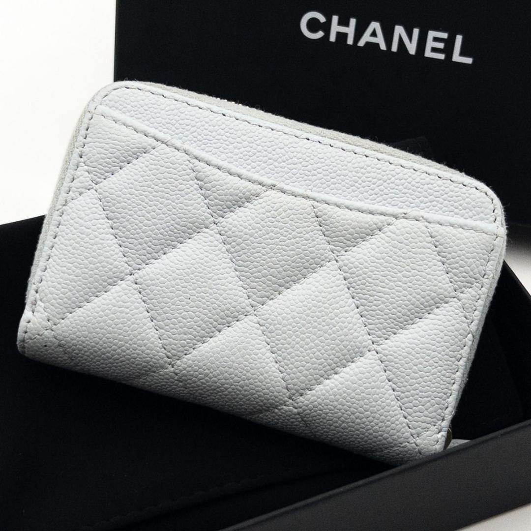 【極美品】CHANEL クラシックジップパース　マトラッセ　キャビアスキン