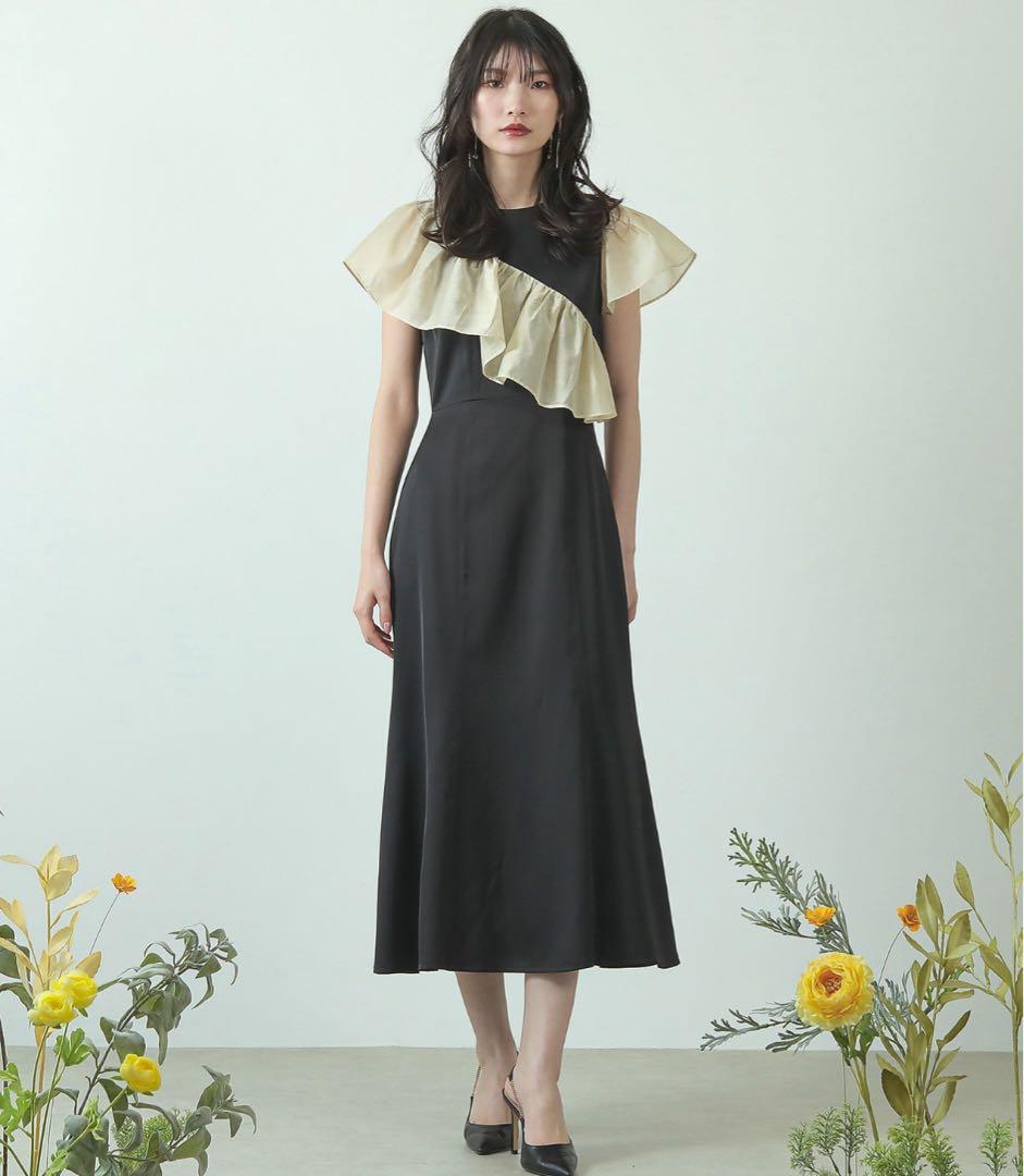 kana カナ 【未使用】　フリルシフォン マーメイド ワンピース ドレス　M