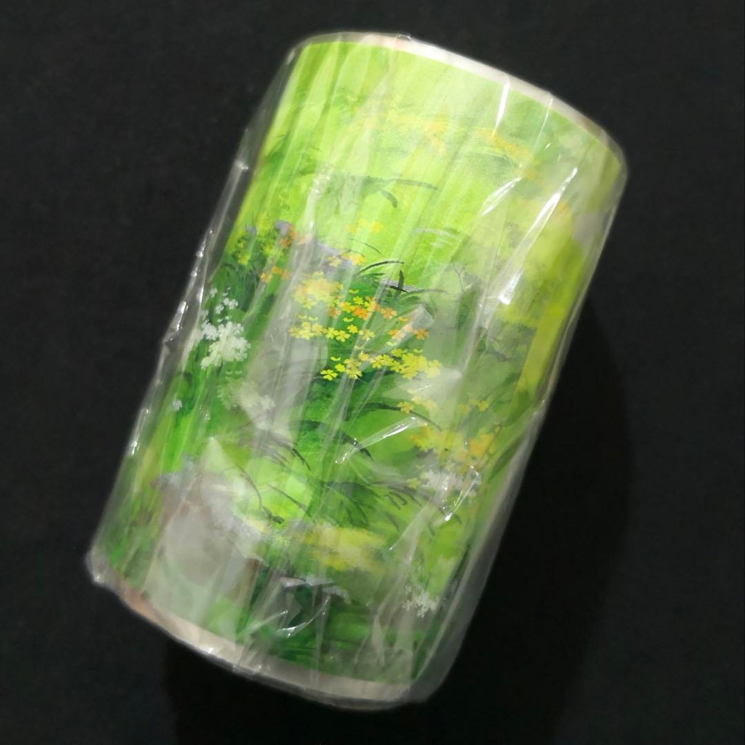 8780】海外 マステ 5m巻売り PET マスキングテープ 芝生 お花 春