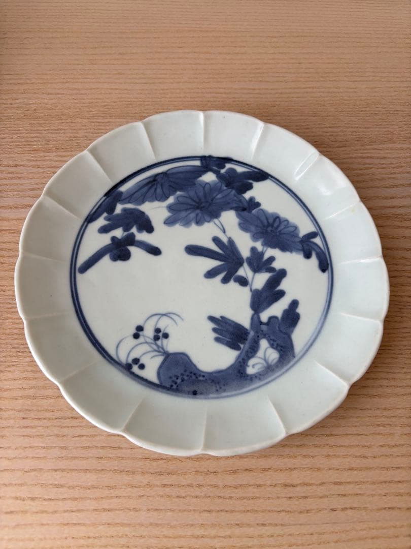 藤塚光男　染付と瑠璃釉の皿　3枚セット