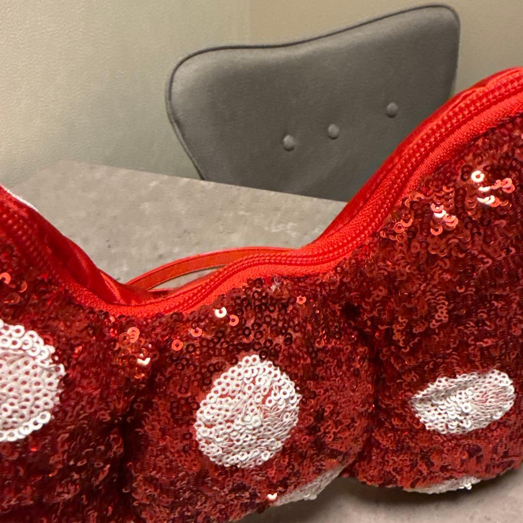 ディズニー ミニー リボン スパンコール ショルダーバッグ