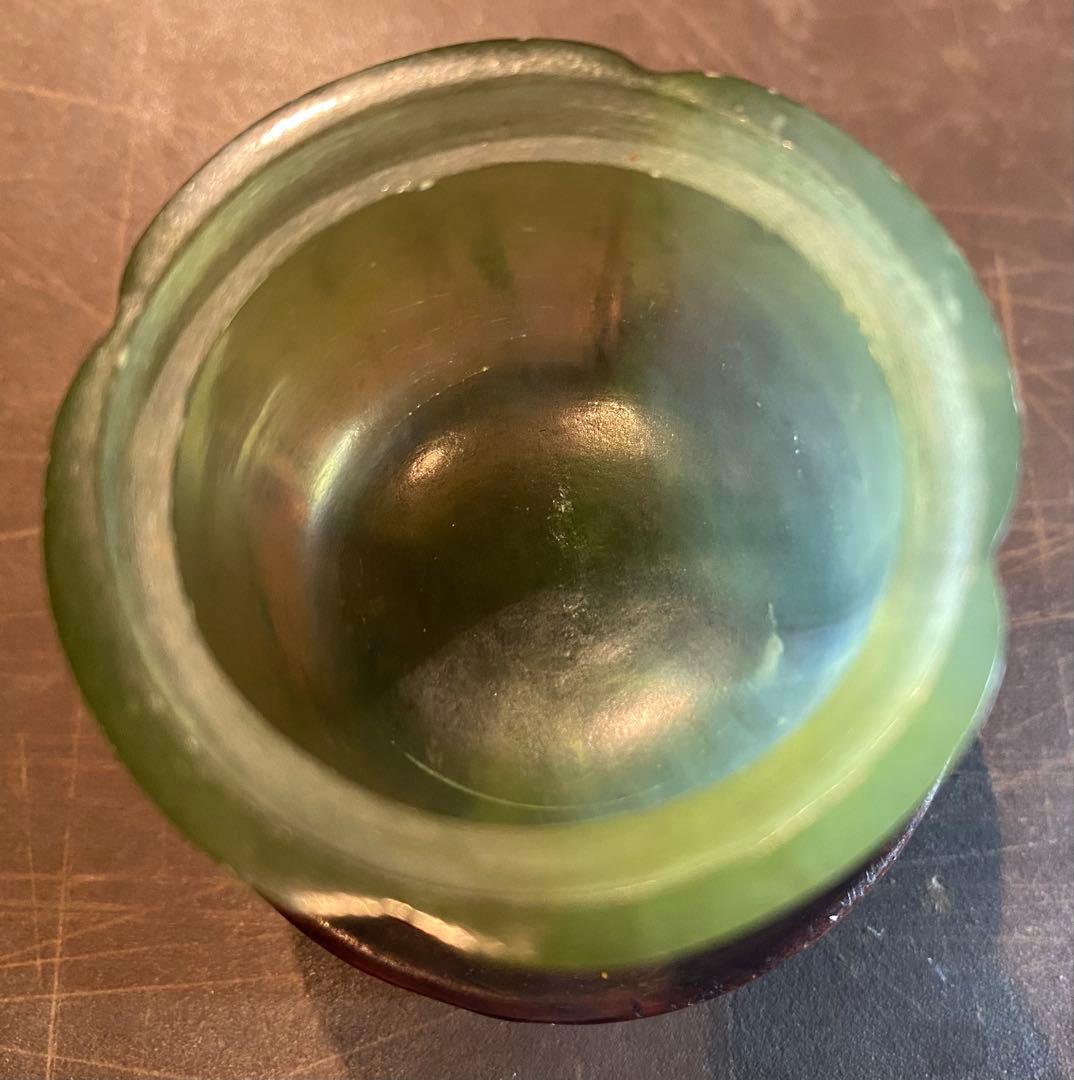 古翡翠 和田玉・鑑賞台付・ヴィンテージ レア ・オブジェ・鼻煙壺