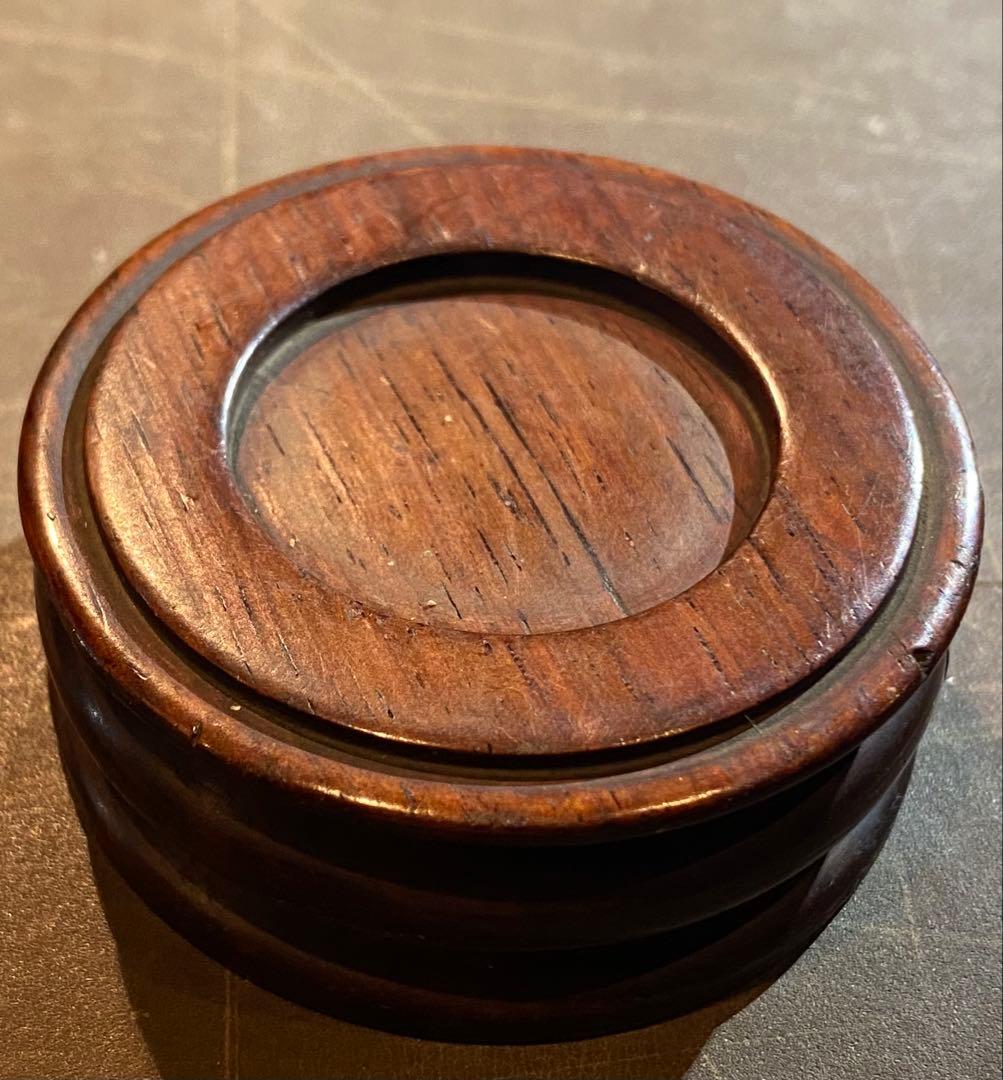 古翡翠 和田玉・鑑賞台付・ヴィンテージ レア ・オブジェ・鼻煙壺