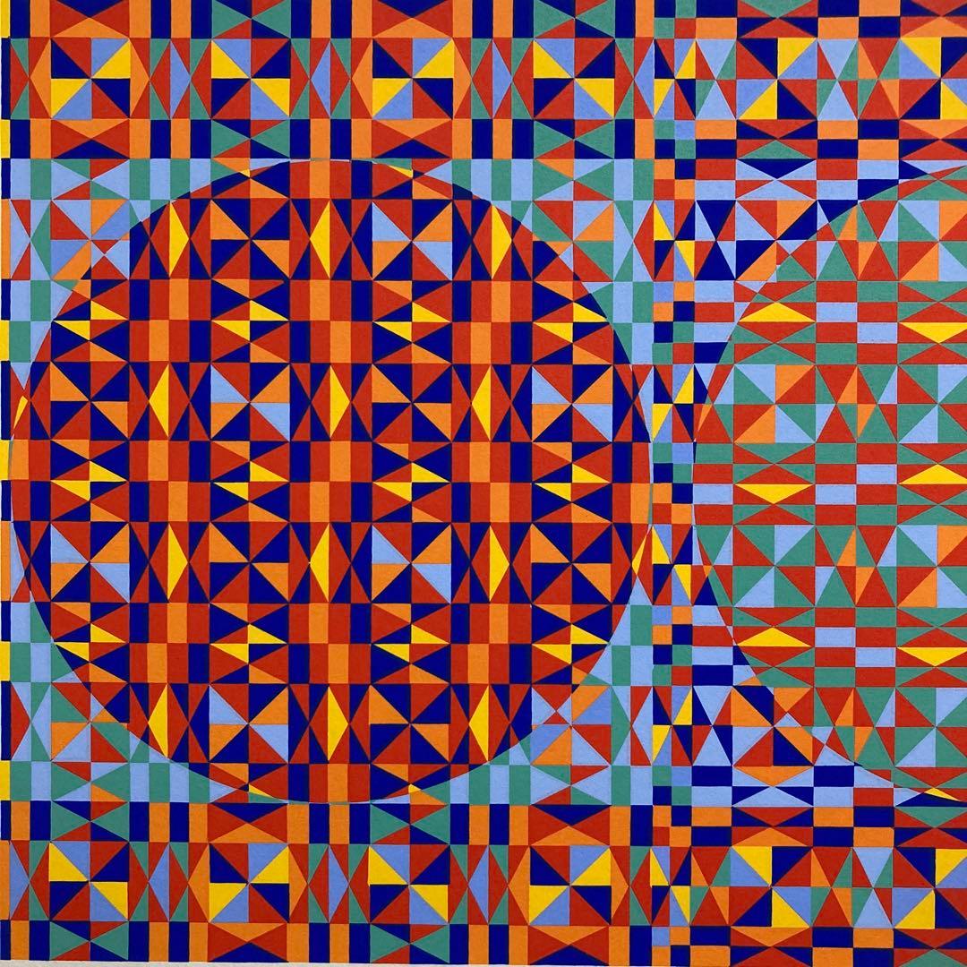 真作】オノサトトシノブ「Silk-51」シルクスクリーン 直筆サイン 版画