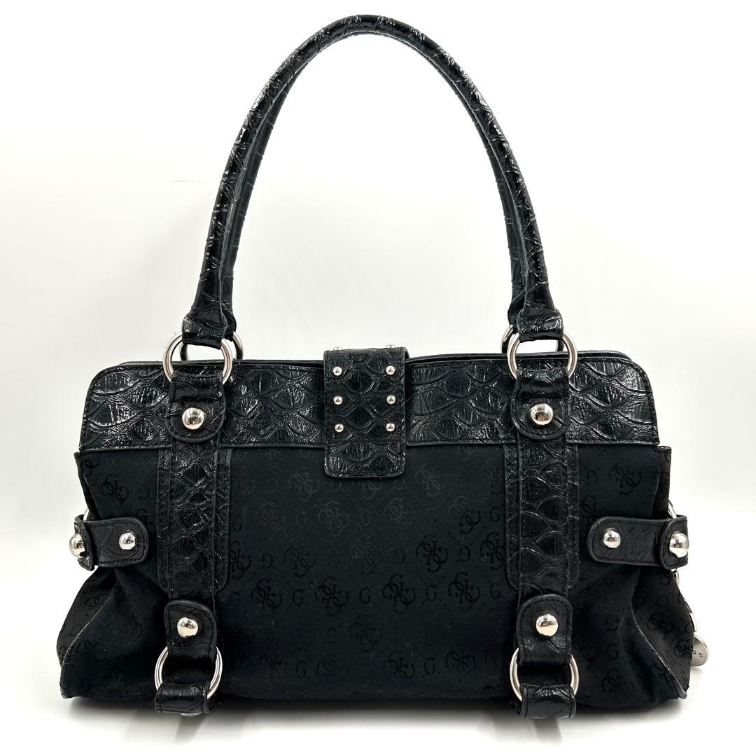 バッグ Vintage GUESS 633 Black Handbag Y2K