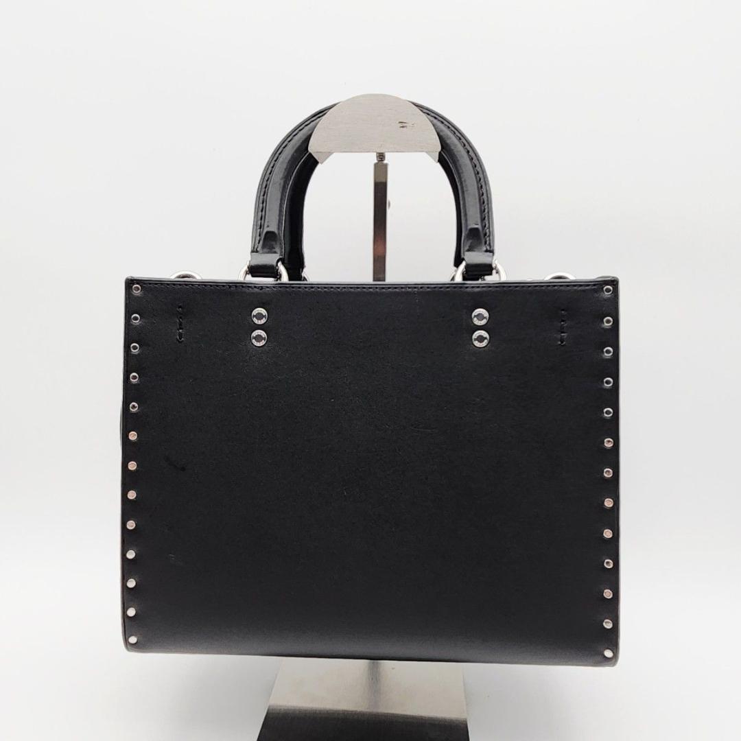 現行品 COACH コーチ ローグ バッグ 25 リベット ブラック CU052