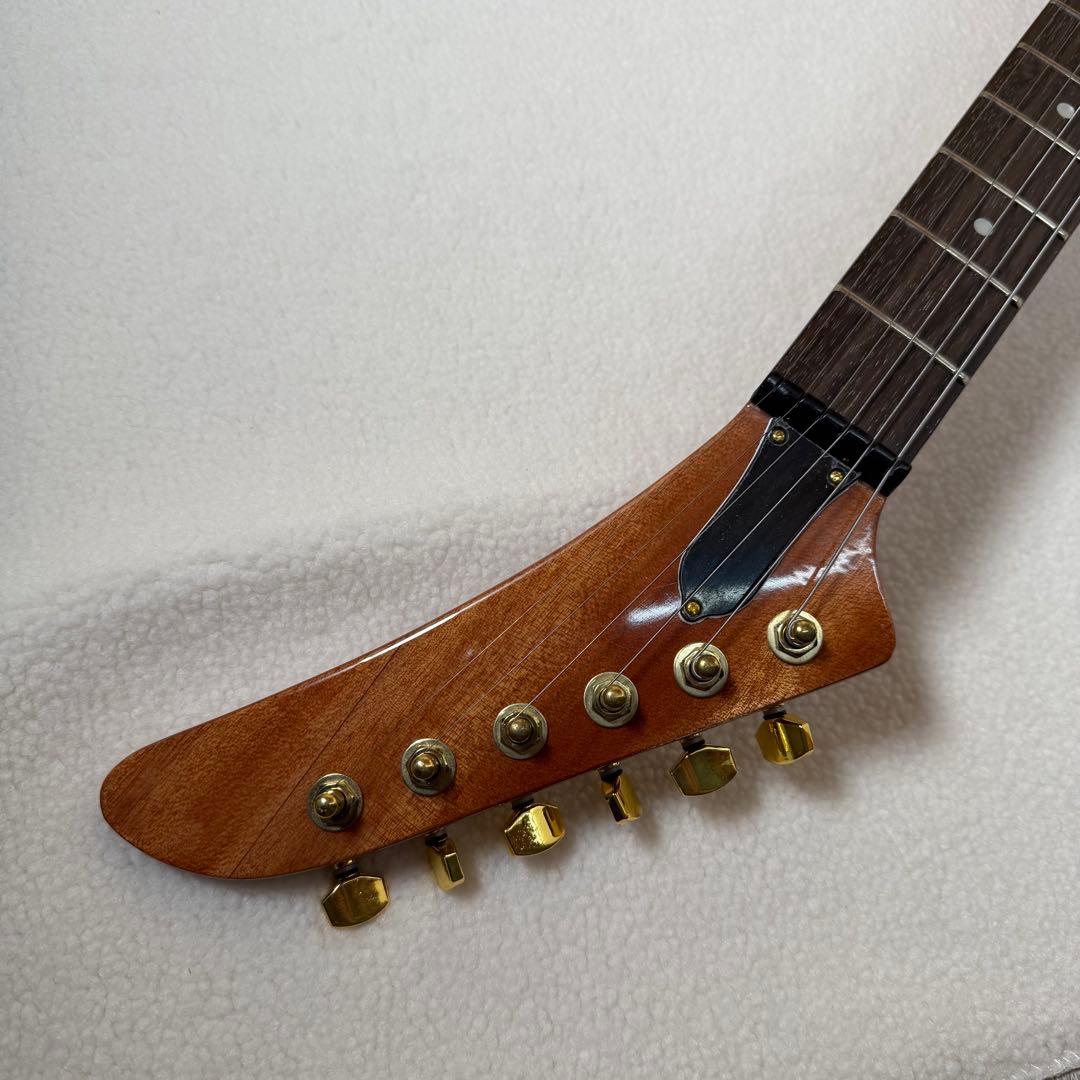 自作 変形ボディ エレキギター EXPLORER TYPE NATURAL 自作 変形ボディ