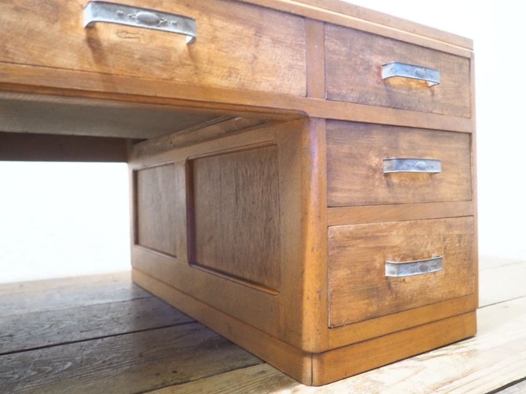 1211 ヴィンテージ ロータイプの片袖机 文机 ローテーブル 古家具 レトロ