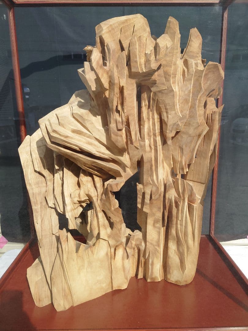 極細彫刻❗楠一刀彫瓜/逸品物/家宝/衝立/アンティーク/床置物/木彫り