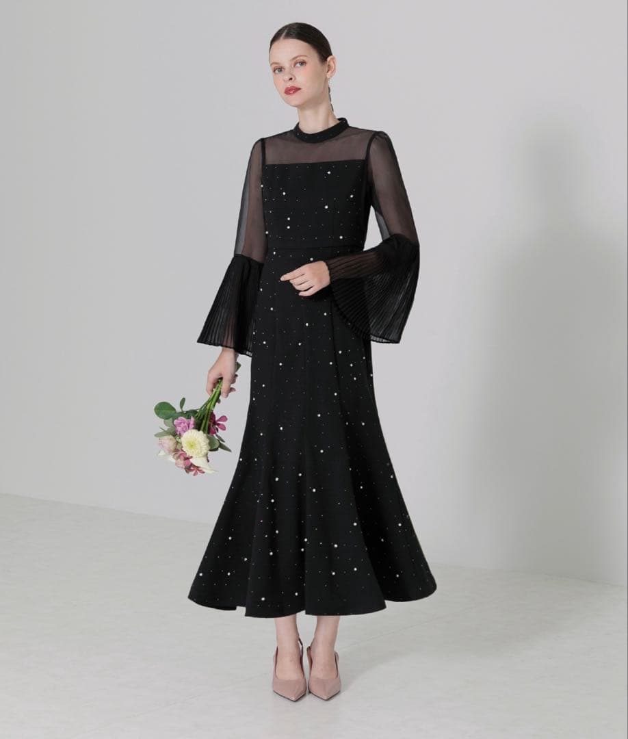 leja ブラック パーティードレス　結婚式