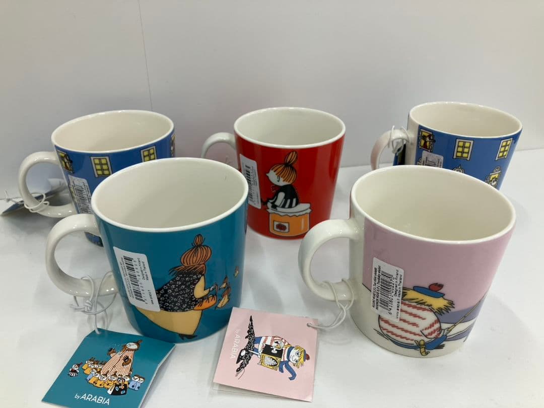 【アラビア　ムーミン】マグカップ５点セット