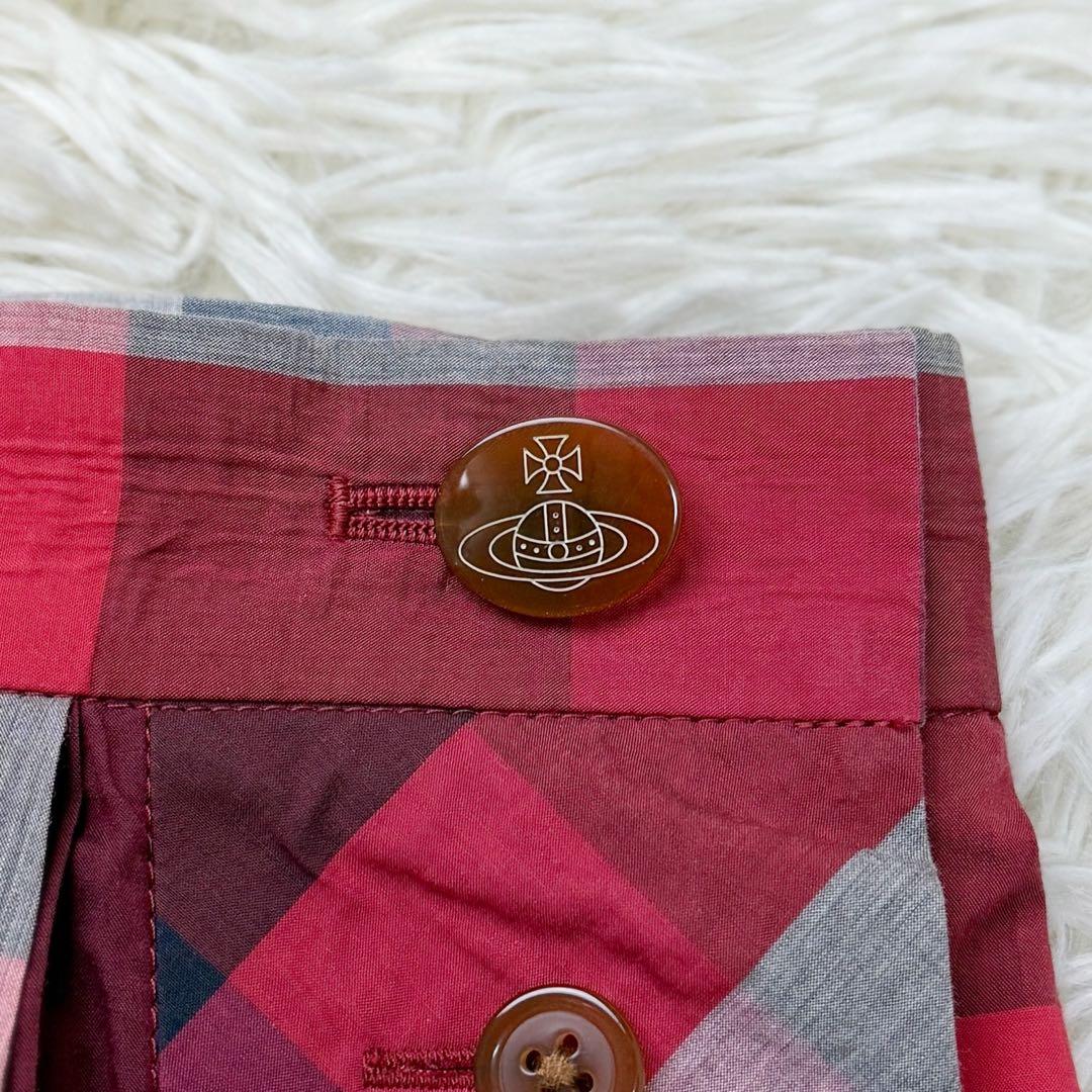 希少♡ヴィヴィアンウエストウッド チェック アシンメトリー ラップ スカート