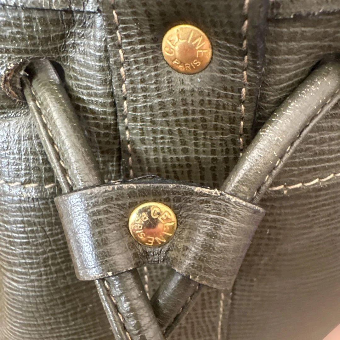 CELINE オリーブグリーン バケットバッグ