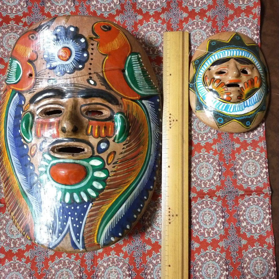 メキシコ Mexico　お面 民芸　2つセット