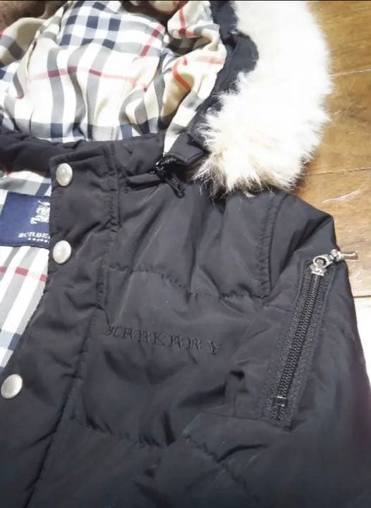 値下げ！バーバリー★ノバチェック✕黒　コート90日本製
