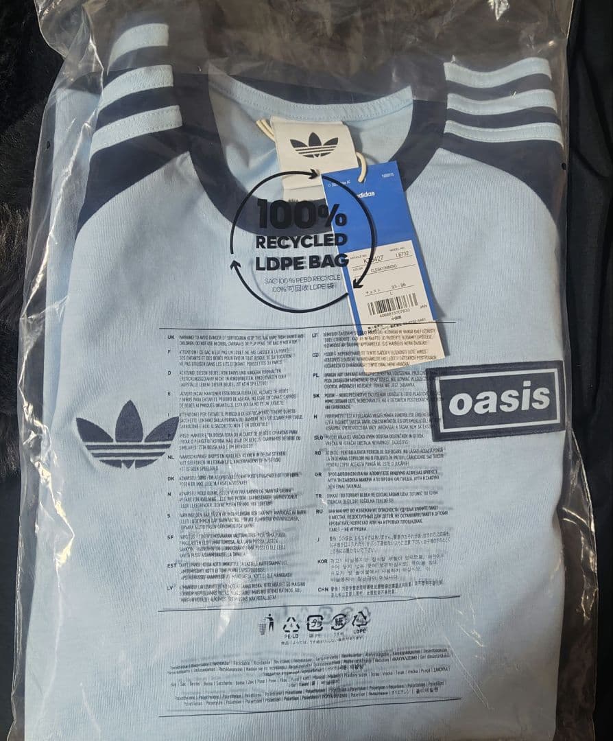 最終値下げ)oasis adidas 長袖 tokyoロゴあり