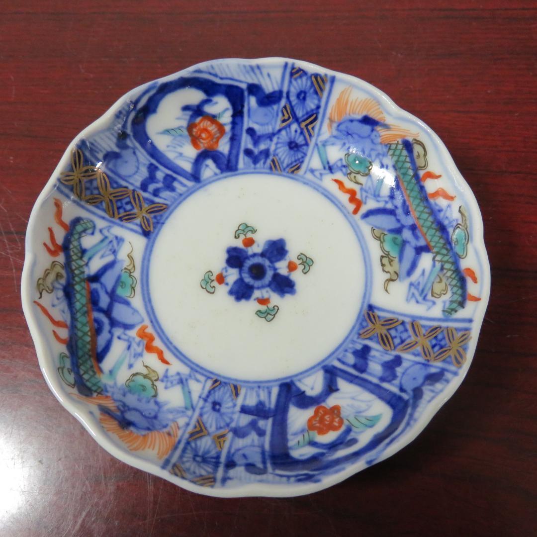 手塩皿 龍 染付 その2 5枚 色絵 金彩 小皿 明治 花弁 - メルカリ