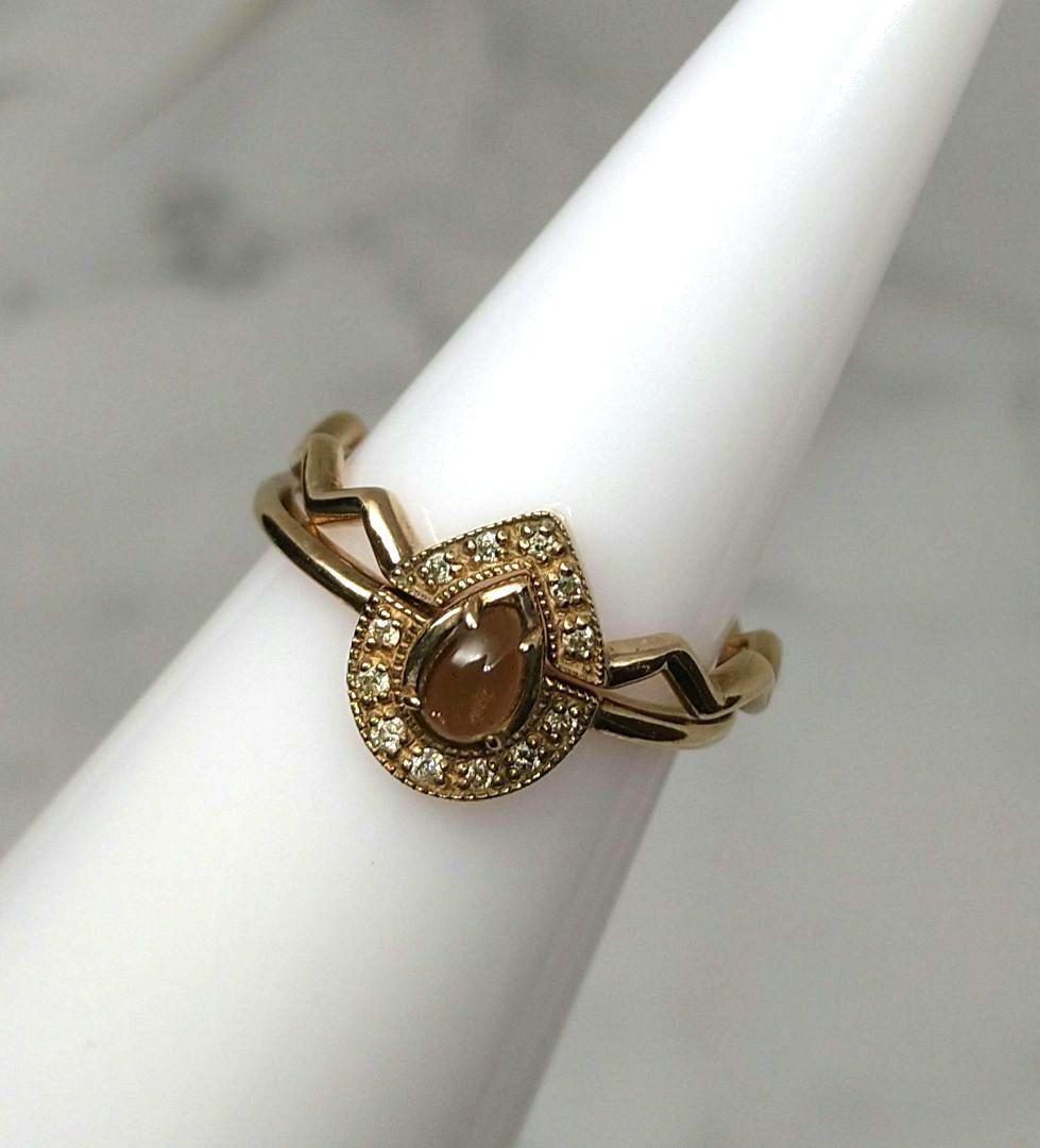 【完売 】ノジェス ダイヤモンド 9号 K5 ゴールド ポケットリング アガット