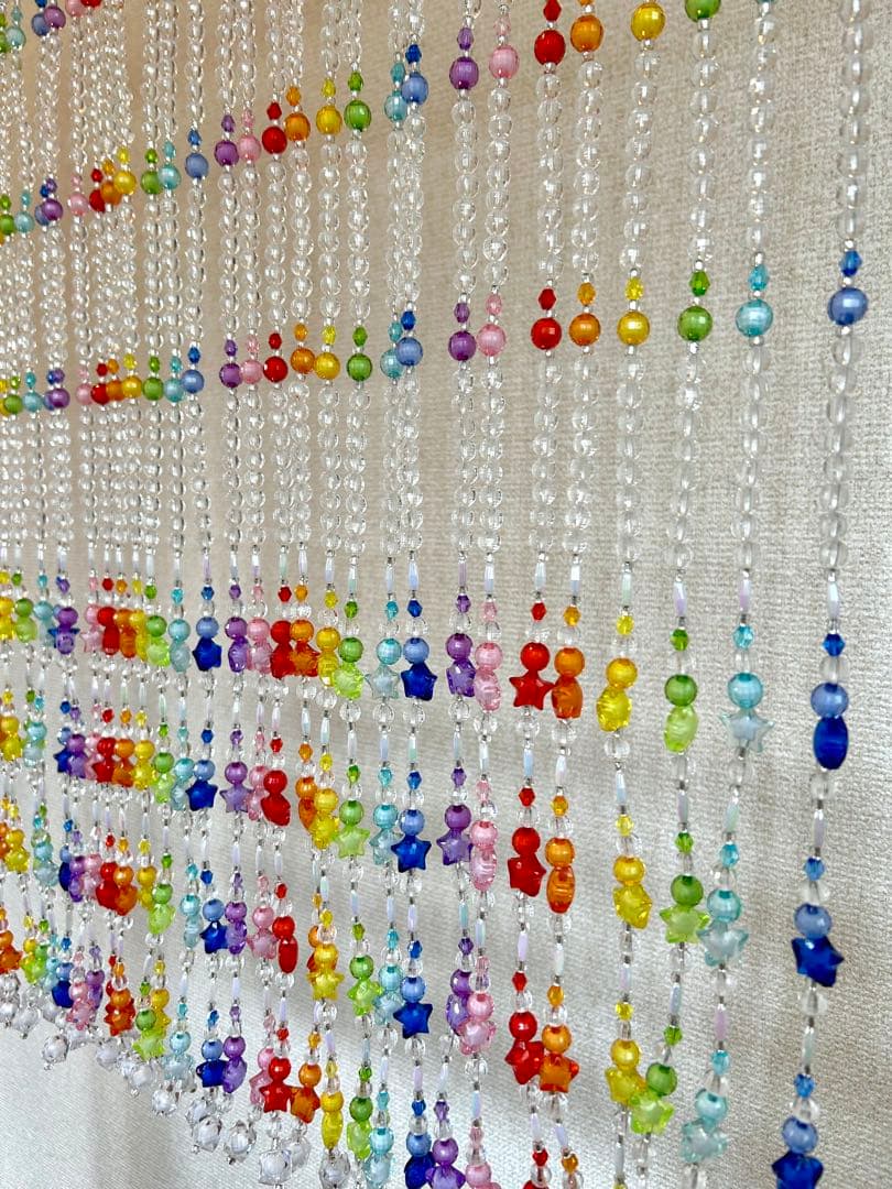 Tamaのれん ビーズのれん ビーズカーテン 星のビーズ ビーズ