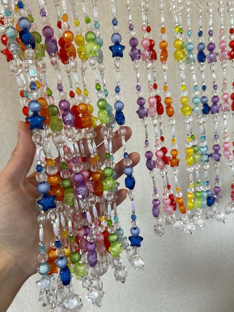 Tamaのれん ビーズのれん ビーズカーテン 星のビーズ ビーズ