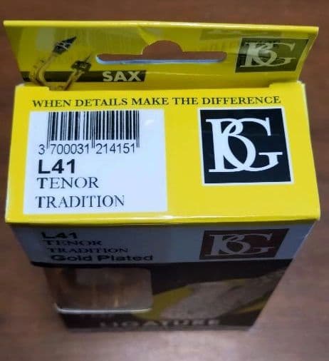 BG 　トラディション リガチャー テナー用 ゴールドプレート L41