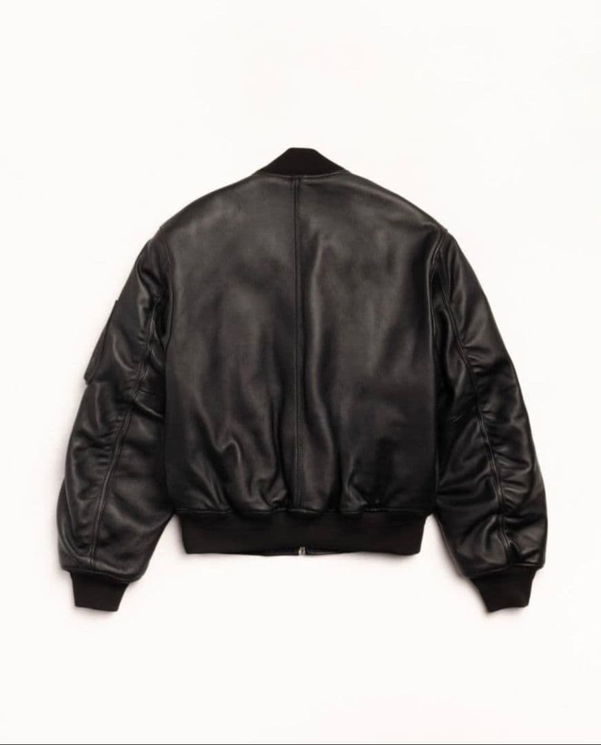 STUSSY LEATHER BUILT BOMBER L レザージャケット - メルカリ