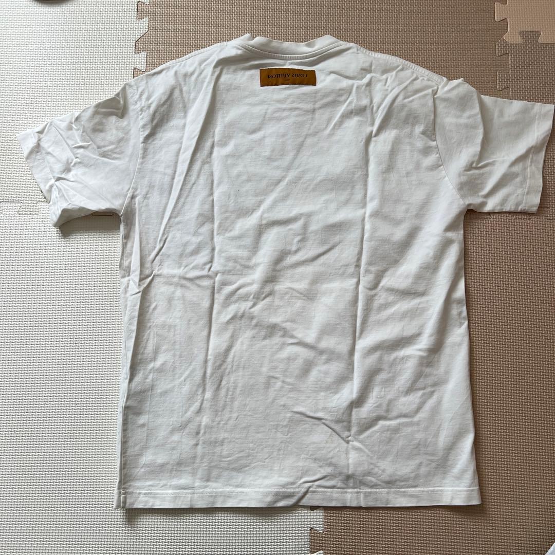 ルイヴィトンメンズTシャツLOUIS VUITTONクルーネックプリント半袖T