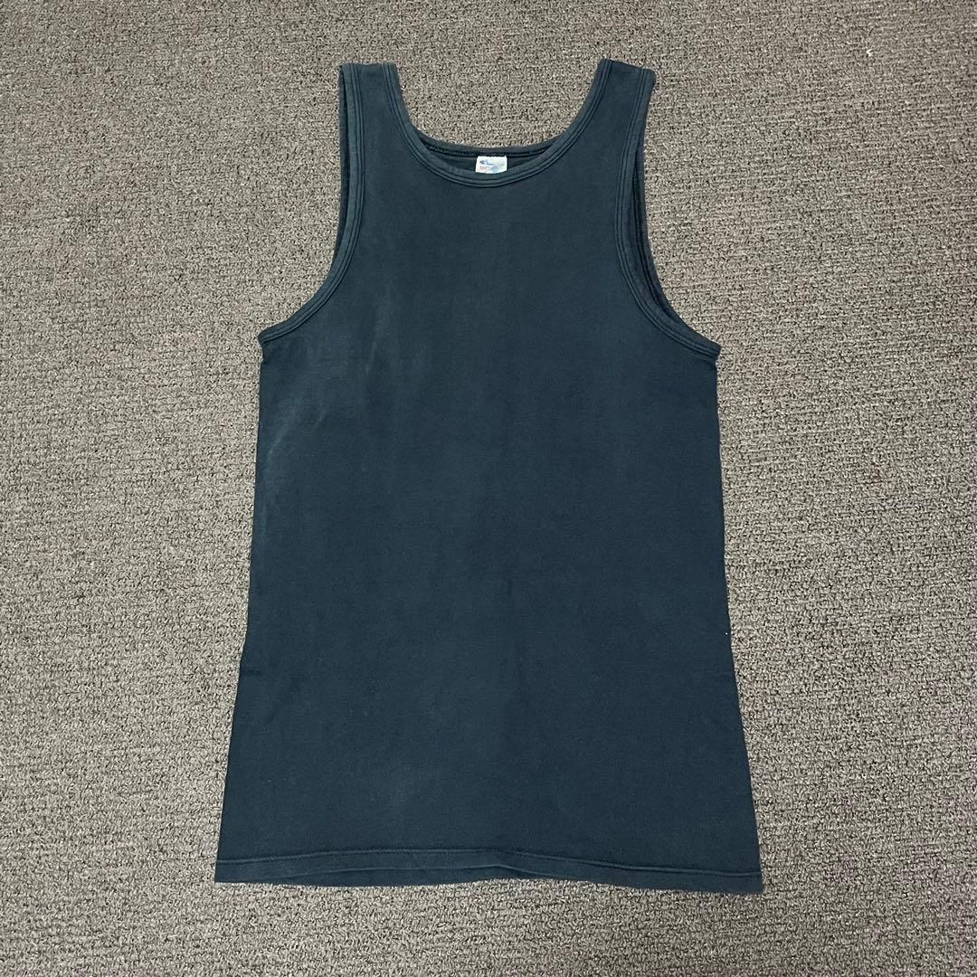 レア 80s Champion トリコタグ ブラック タンクトップ 美フェード