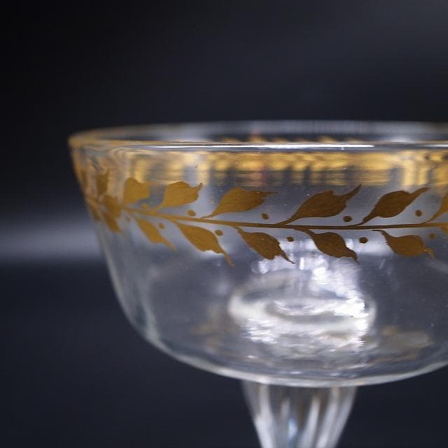 エミール・ガレ 金彩装飾 オリーブ文様 シャンパンカップ - メルカリ
