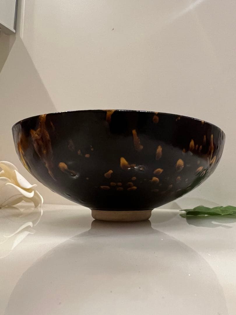 中国宋元明朝 の何窯の碗　中国骨董　古美術　唐物　中国美術品　青磁 ★ 江戸骨董