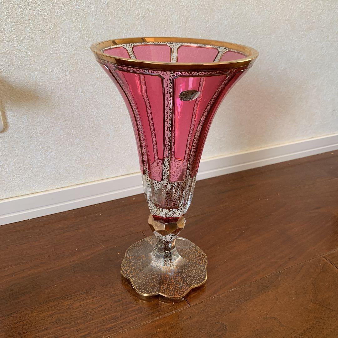 ボヘミア ピンク ヴィンテージ グラス