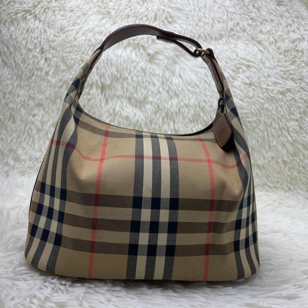 バーバリー ハンドバッグ ノバチェック シャドーホース キャンバス　トートバッグ