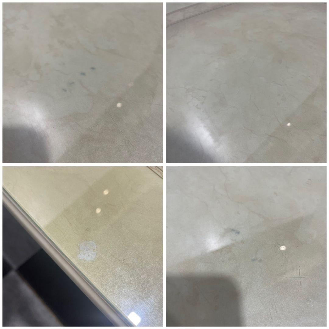 イタリア ロココ調 アンティーク調 白家具 大理石 テーブル 家具 Au149