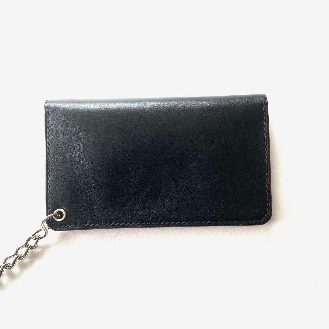 ミドルトラッカーウォレット　ホースハイド　ロウ付けチェーン　ヴィンテージタロン