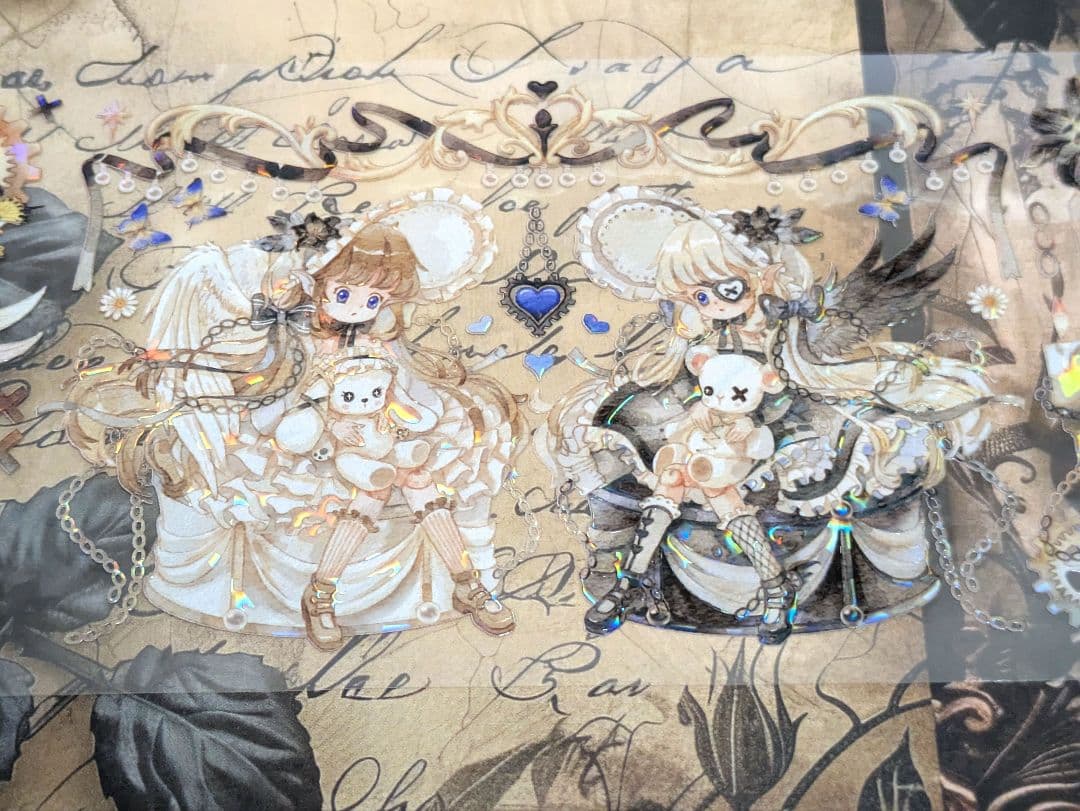 J1745▷鎏金机械城-黑百合(贝壳光)studiovi切売海外人物マステ女の子