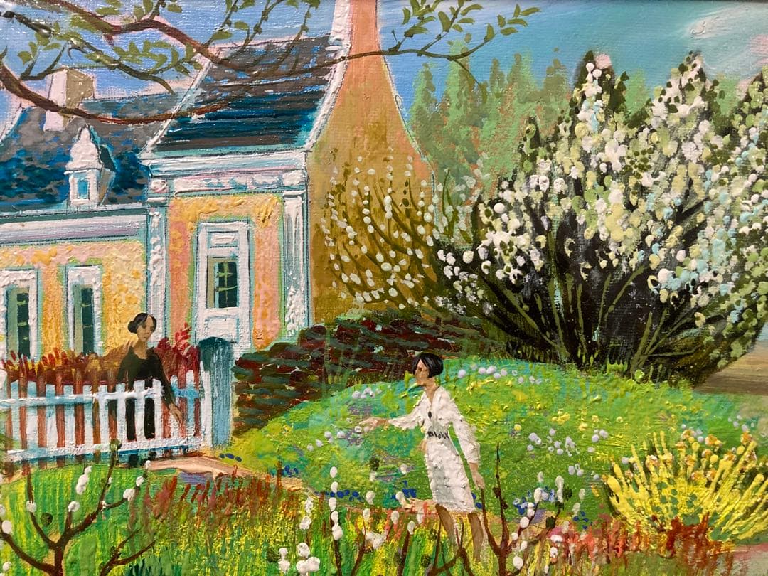 油彩 油絵 フランス風景【J.M. Hubert】 箱あり F5号 - メルカリ