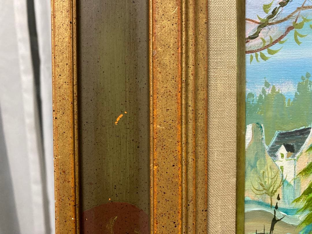 油彩 油絵 フランス風景【J.M. Hubert】 箱あり F5号 - メルカリ