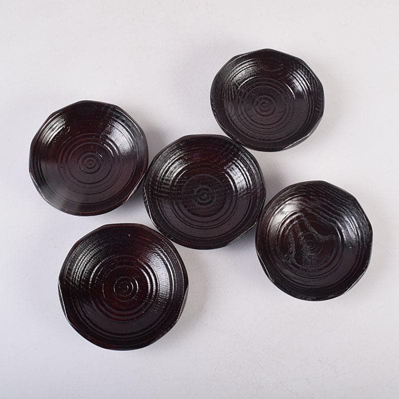 漆芸家 村瀬治兵衛作 沢栗 茶托 五客 V R8869 - メルカリ