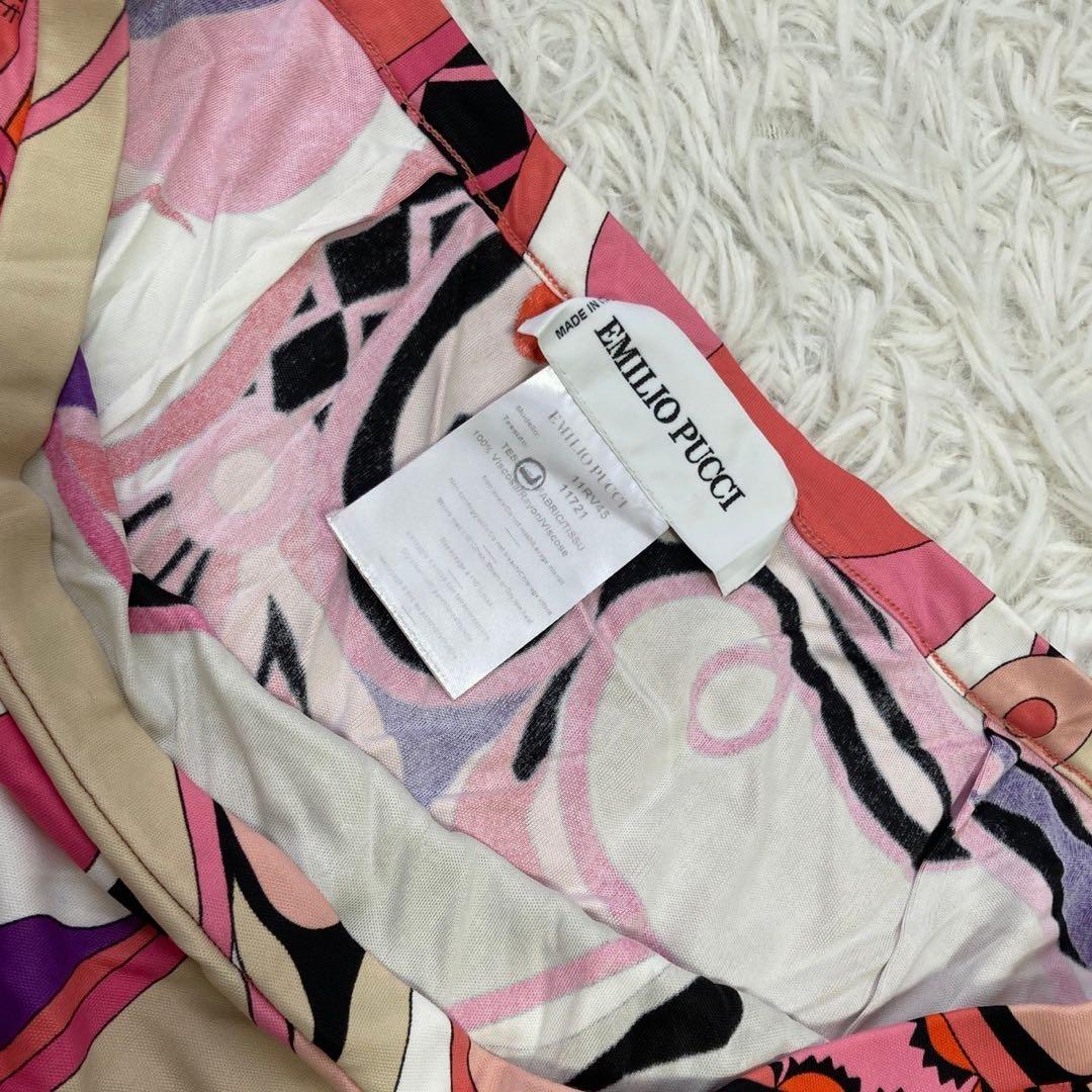 EMILIO PUCCI 総柄タイトスカート ピンク 42 エレガント オシャレ