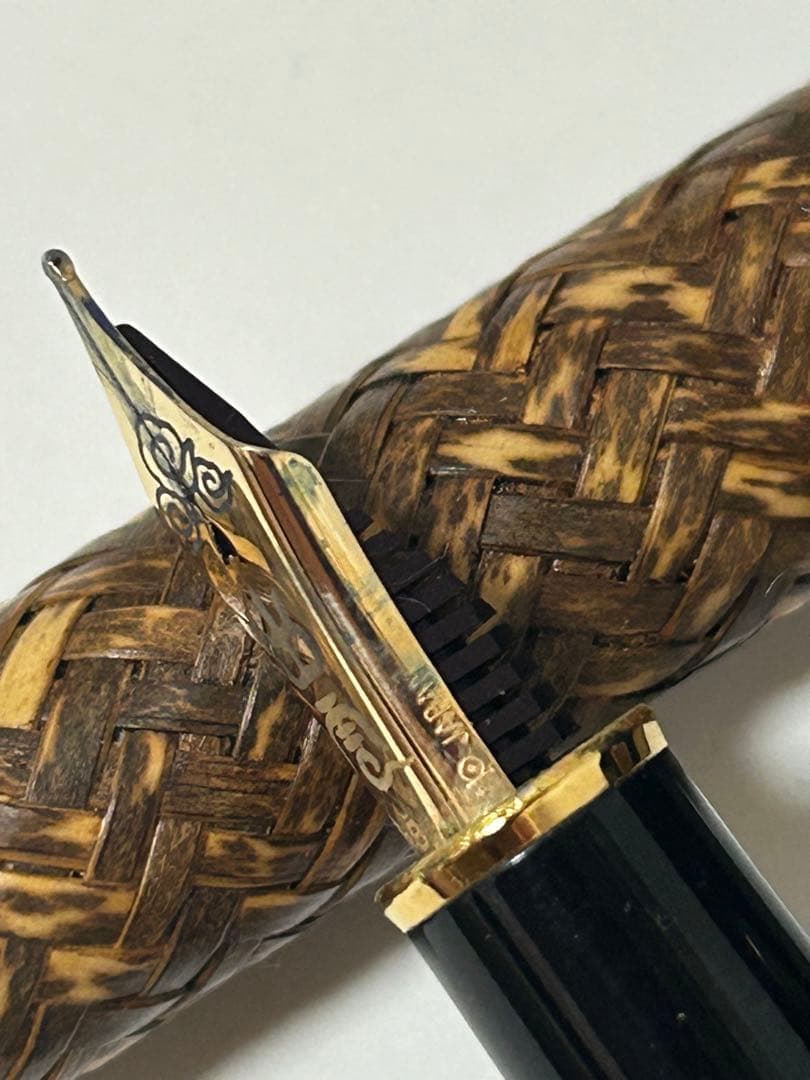 プラチナ万年筆 出雲竹編 横網代 虎斑（とらふ） 18Kペン先