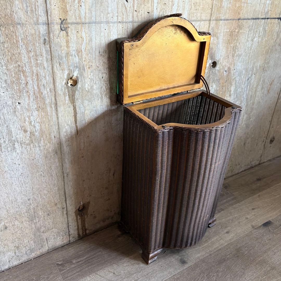 LLOYD ROOM ヴィンテージ ガラストップ リネンボックス バスケット