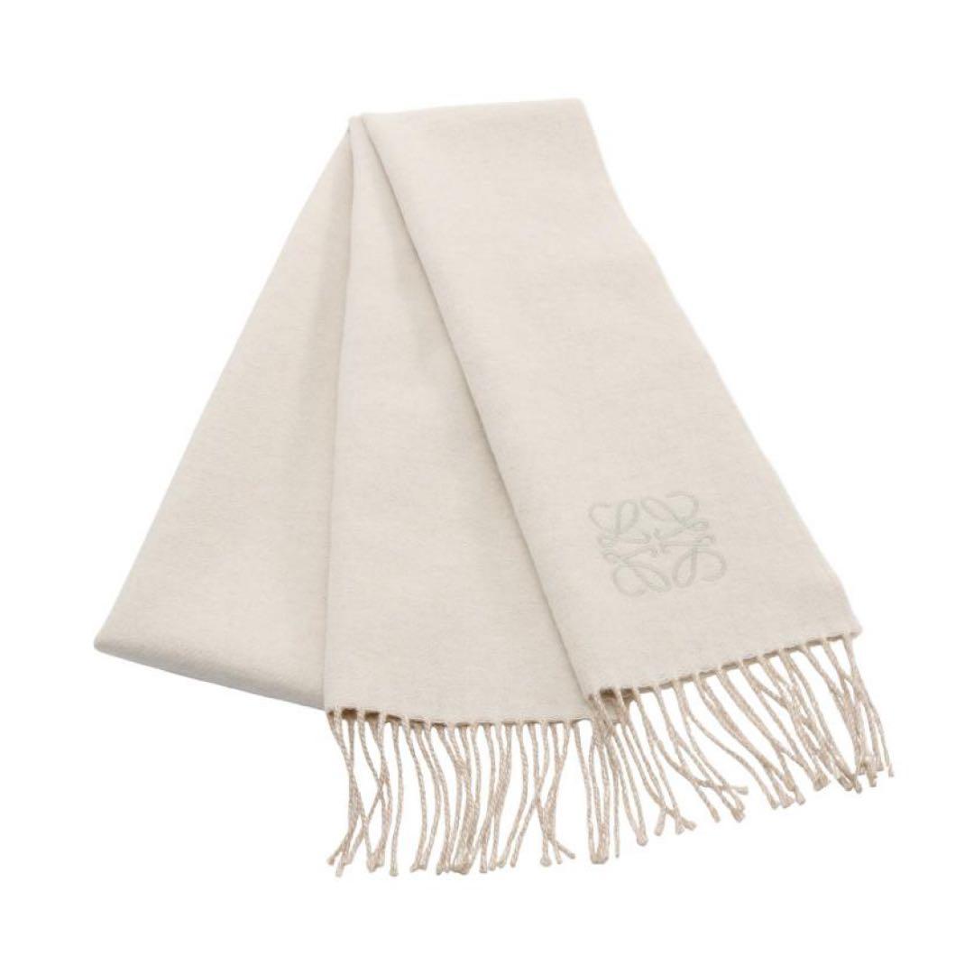 ロエベ LOEWE マフラー リバーシブル ベージュ - メルカリ