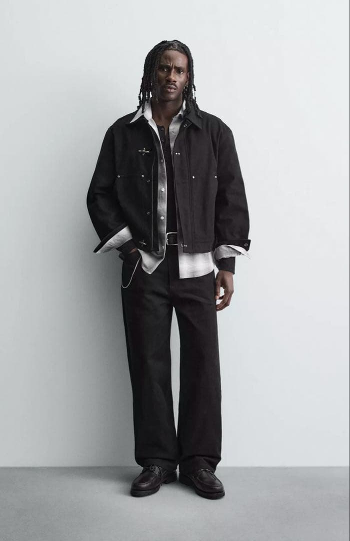 ZARA リラックスフィットトグルボタンジャケット ファイヤーマン s